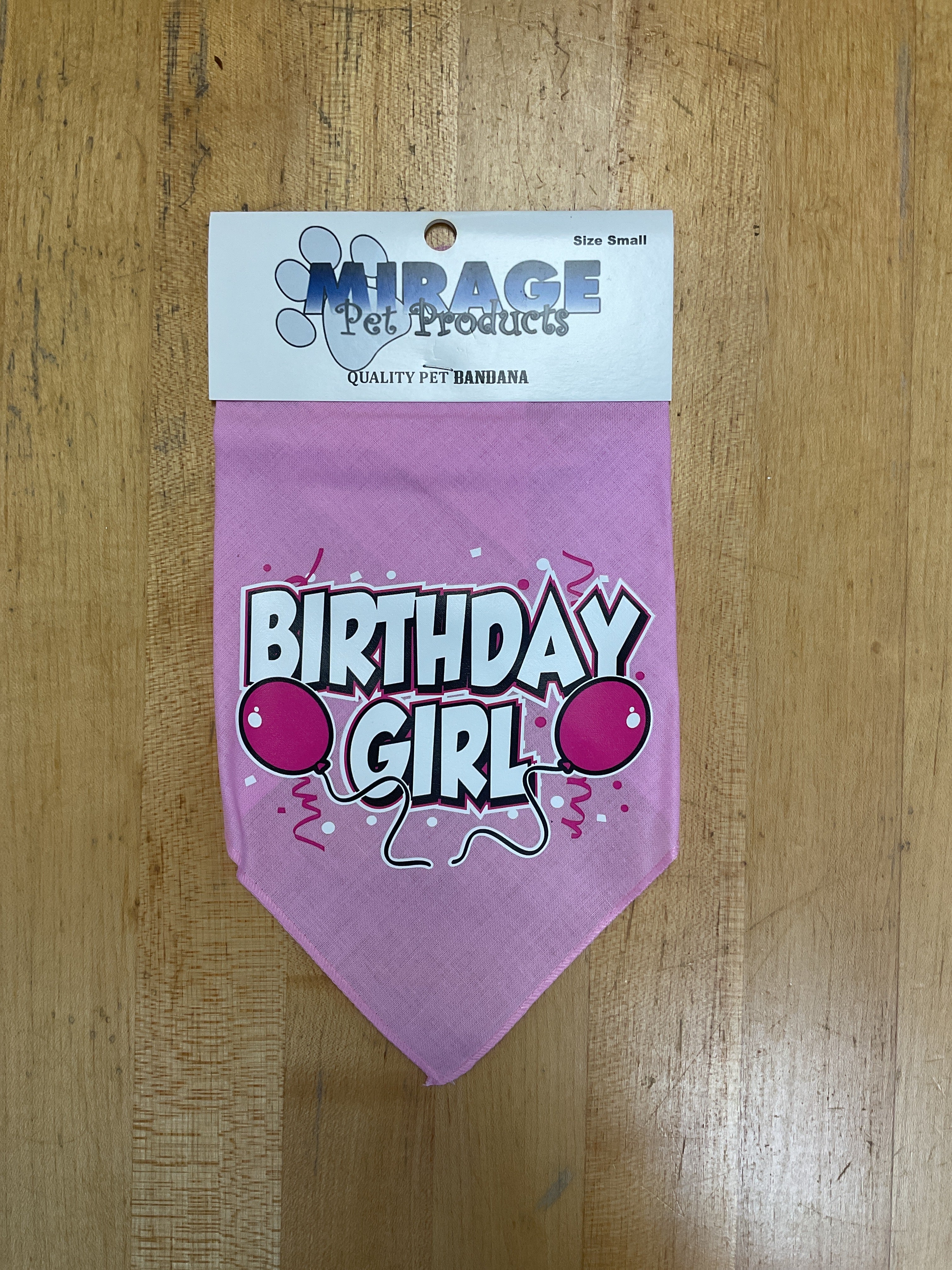 Mirage Birthday Girl Bandanna-Pink : Small