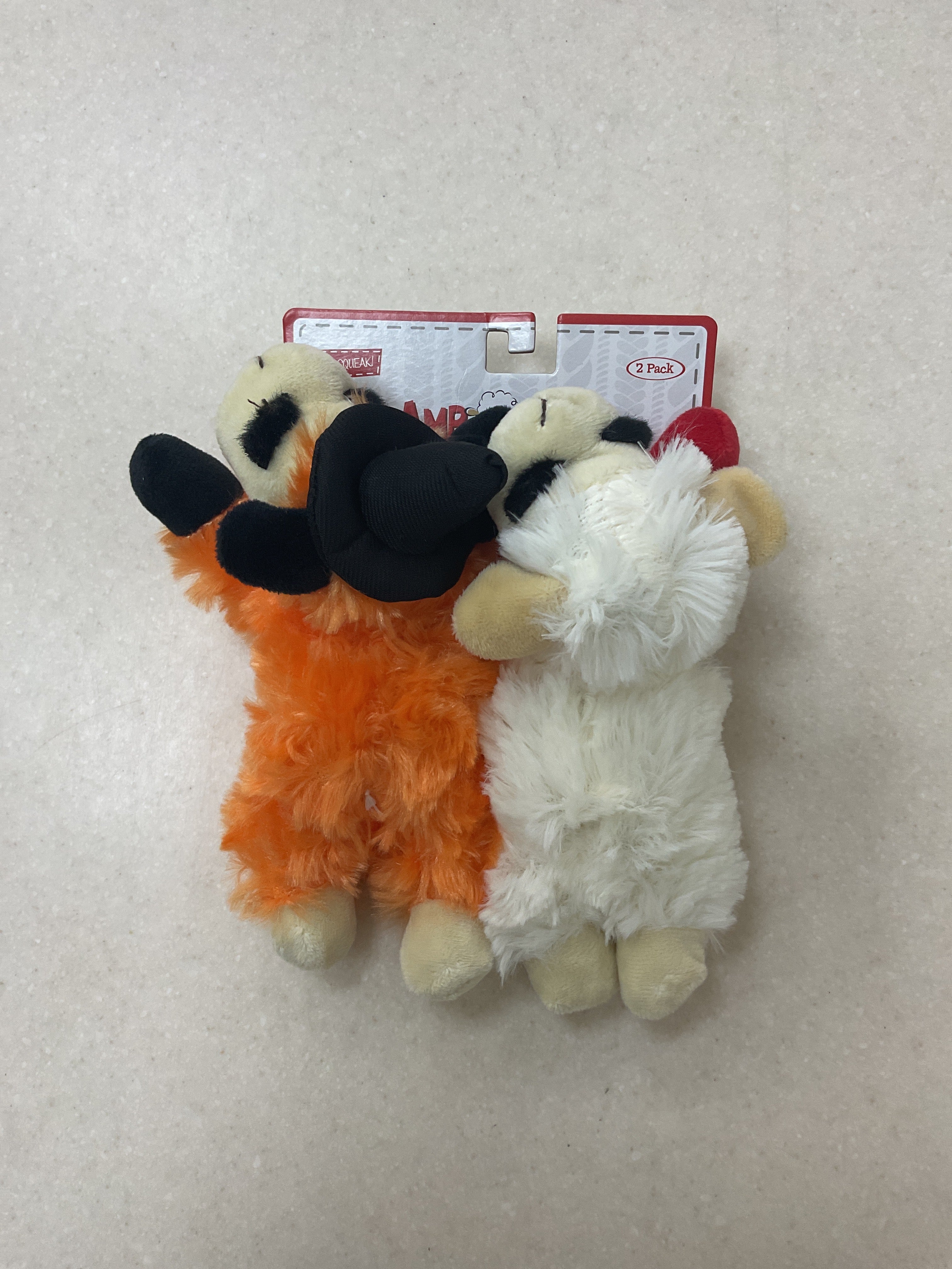 Lambchop Halloween Orange & White 2-pk Dog Toy