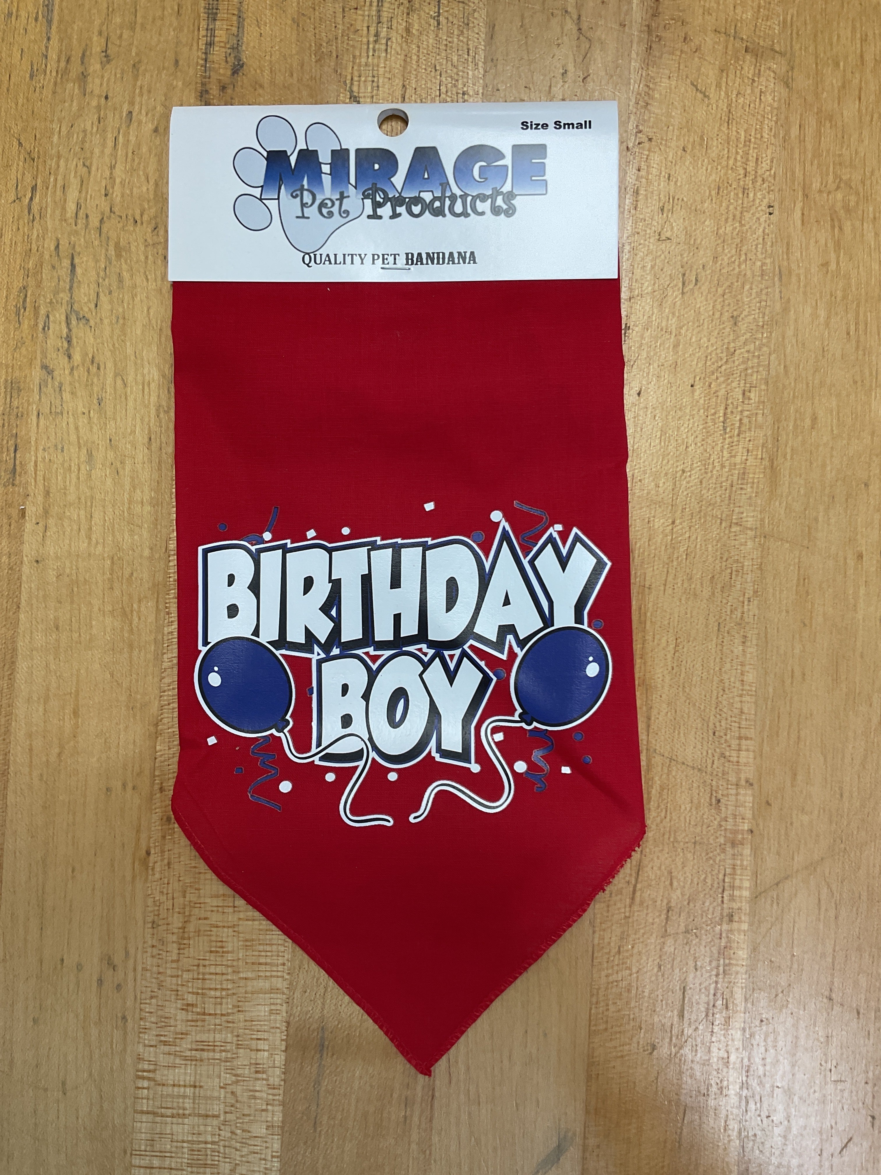 Mirage Birthday Boy Bandanna-Red : Small