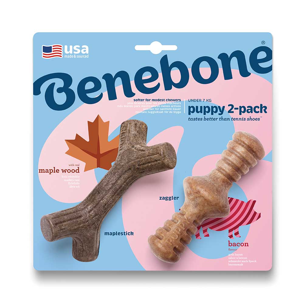 Benebone Puppy Pack Maplestick & Zaggler Bacon