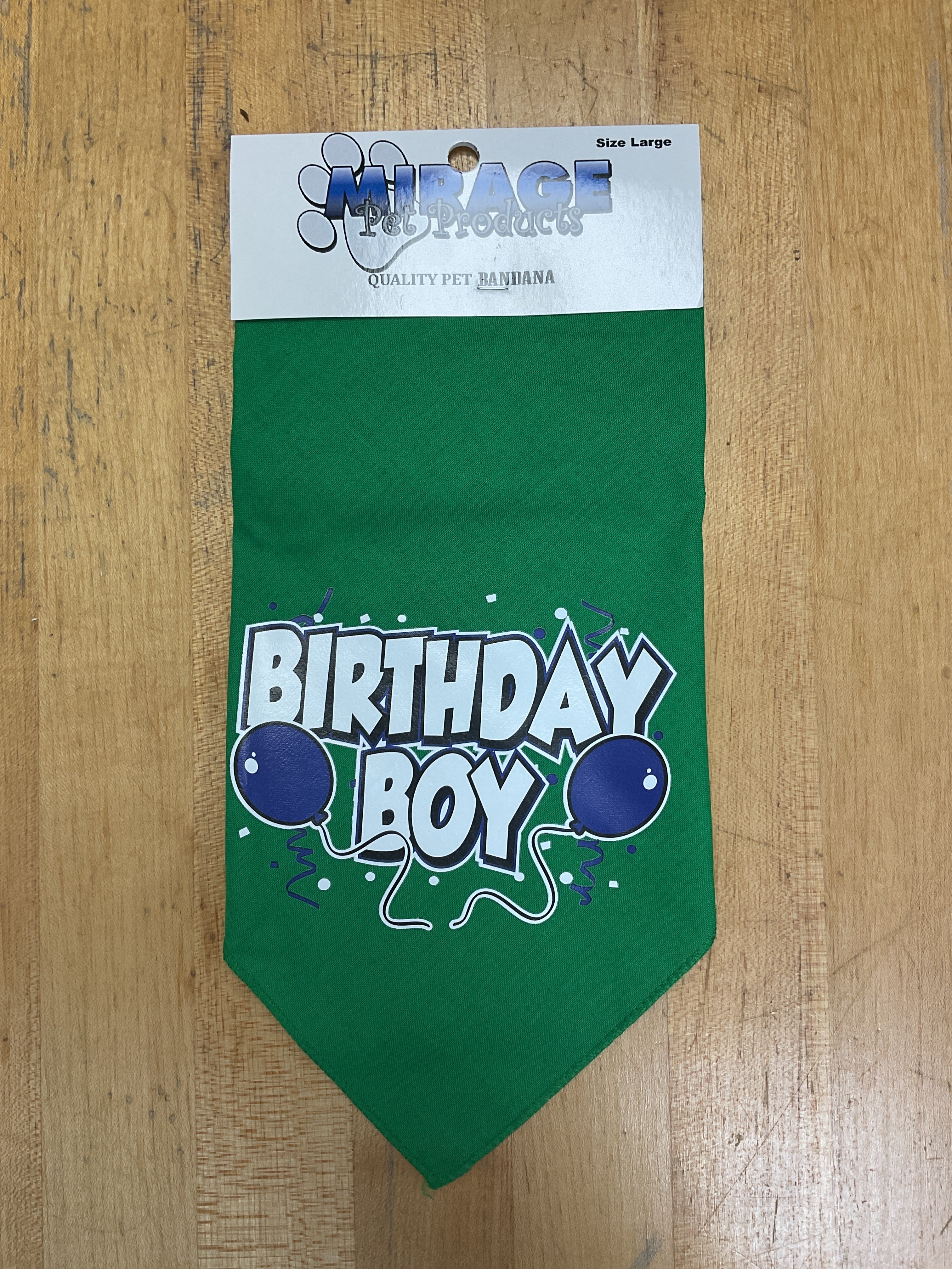 Mirage Birthday Boy Bandana Green : Large