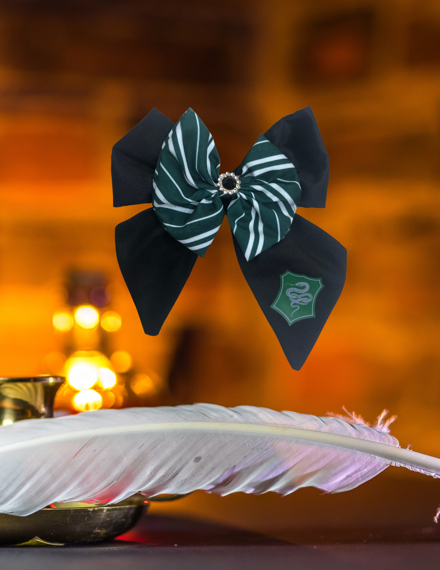 Wizarding Slytherin Dog Bowtie