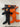 Halloween Pixel Pup Orange and Black Dog Toy 2-pk