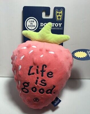 Life is Good Strawberry Dog Toy