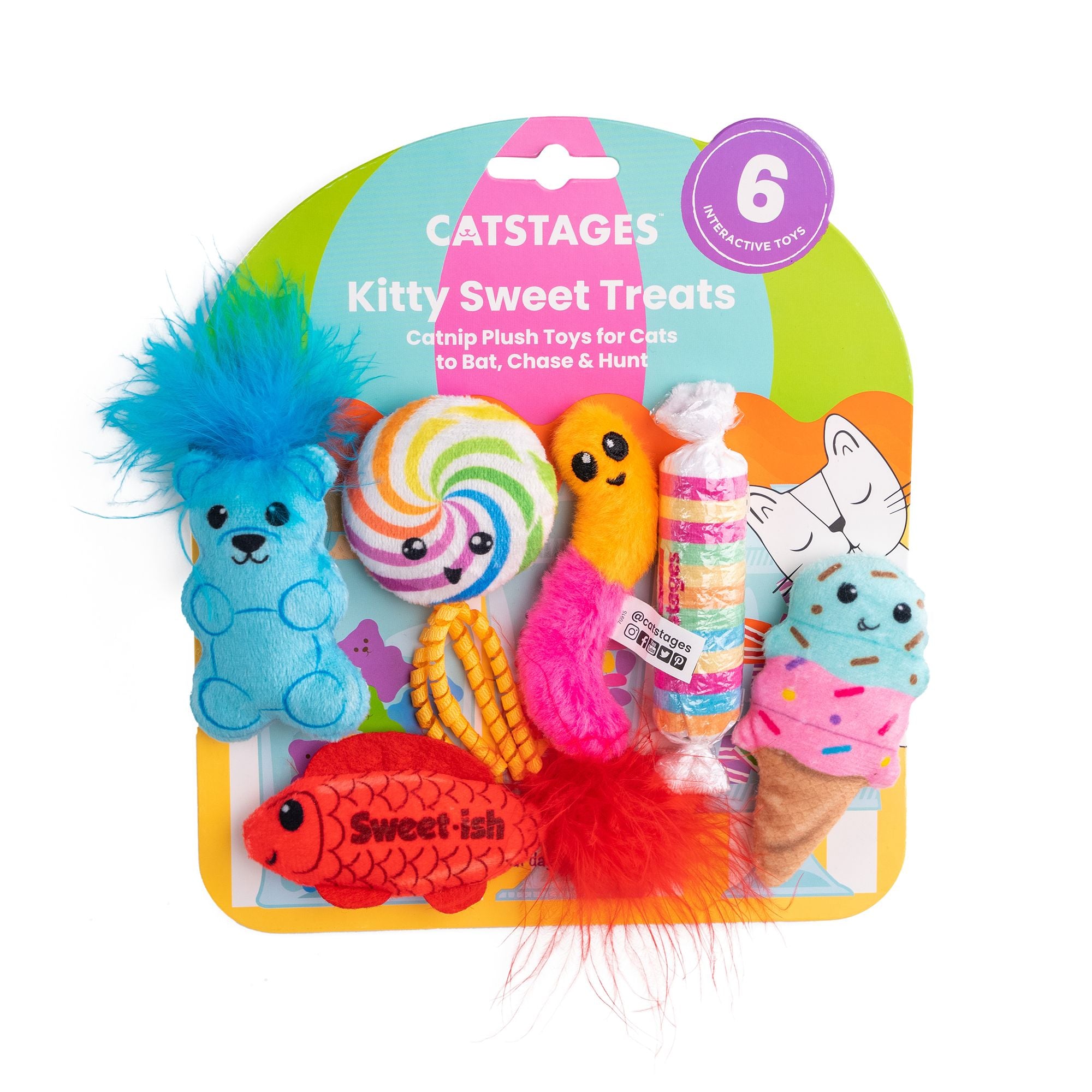 Catstages Kitty Sweet Treats Cat Toys 6pk