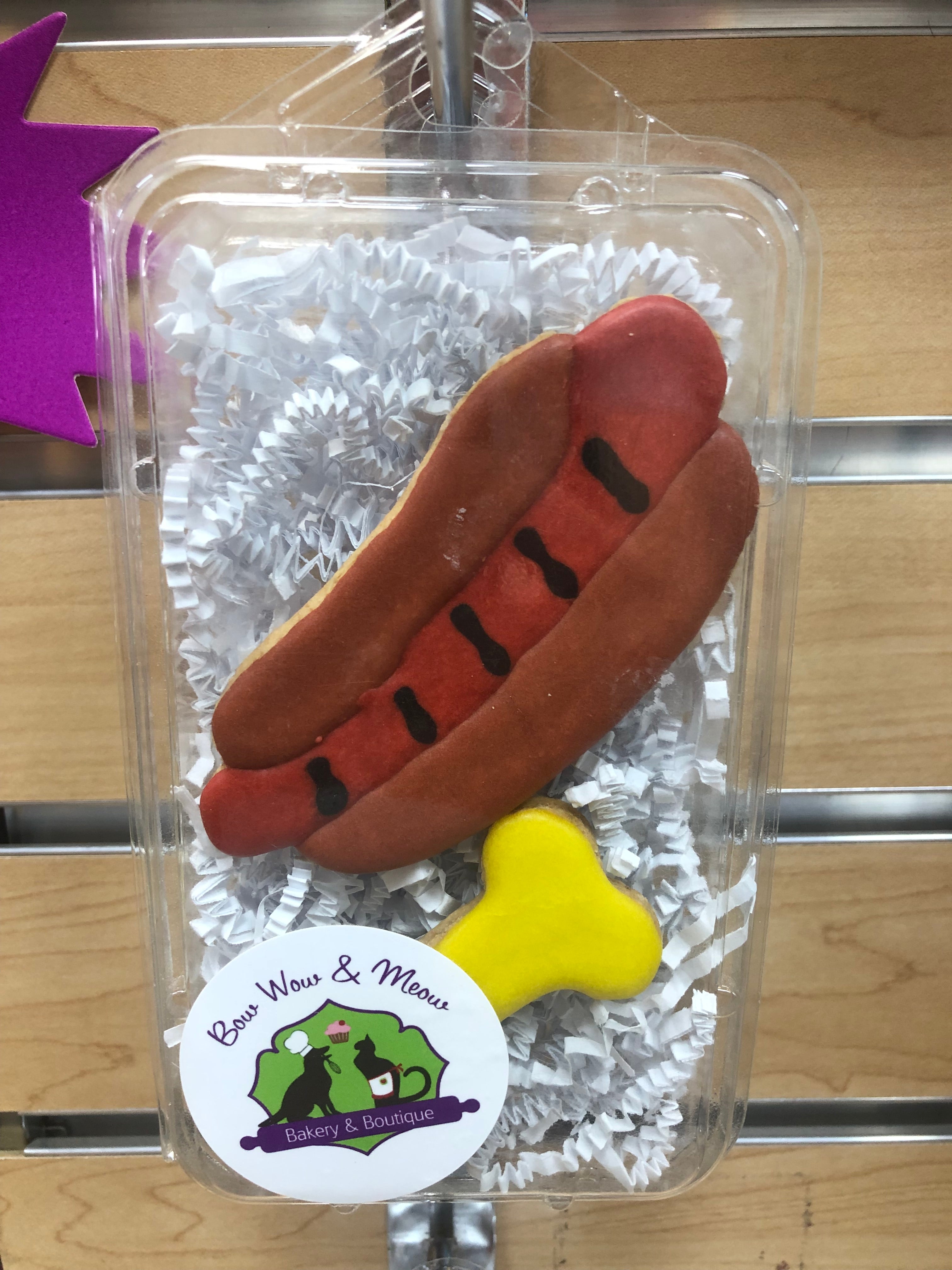 Hot Dog with Mustard Bone Dog Cookies