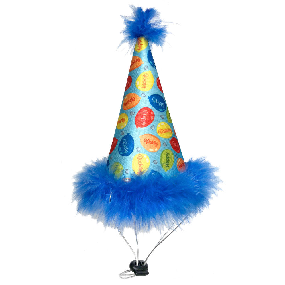 Huxley & Kent Party Time Dog Hat, Blue, Small