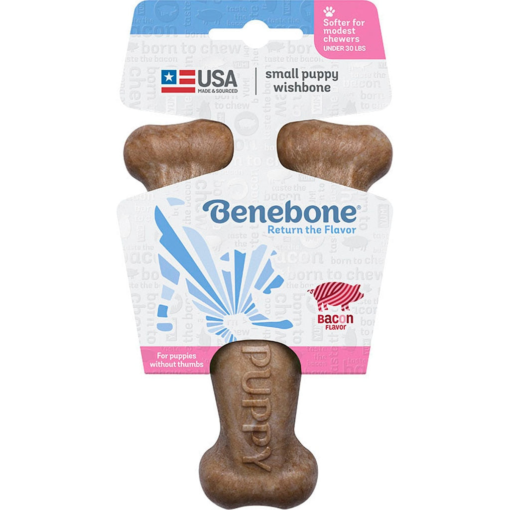 Benebone Puppy Wishbone Bacon Small