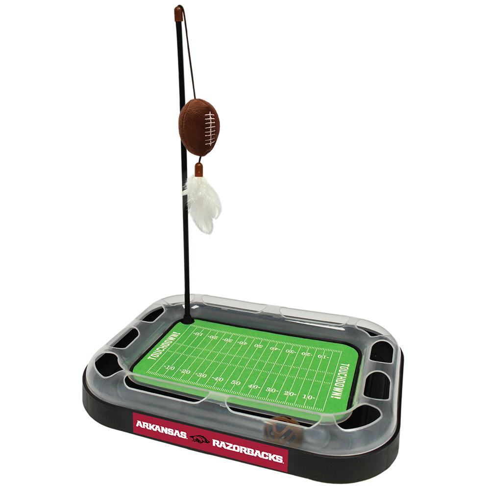 Pets First Arkansas Razorbacks Football Cat Scratcher Toy