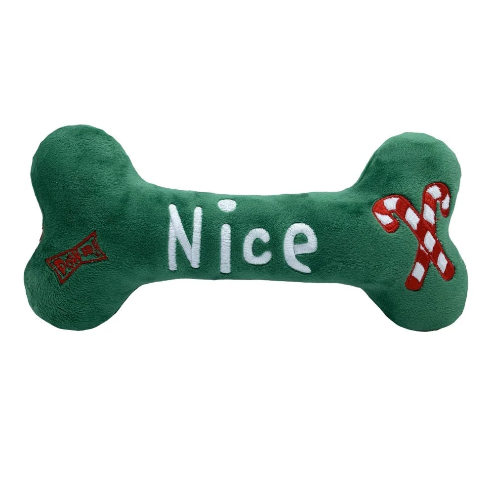 Huxley & Kent Naughty & Nice Bone Dog Toy