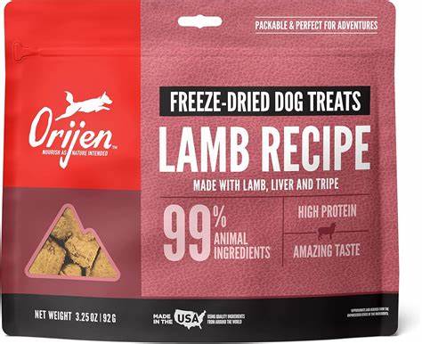 Orijen Freeze Dried Dog Treats Lamb 3.25oz.