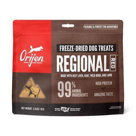 Orijen Freeze Dried Dog Treats Regional Red 3.25oz.