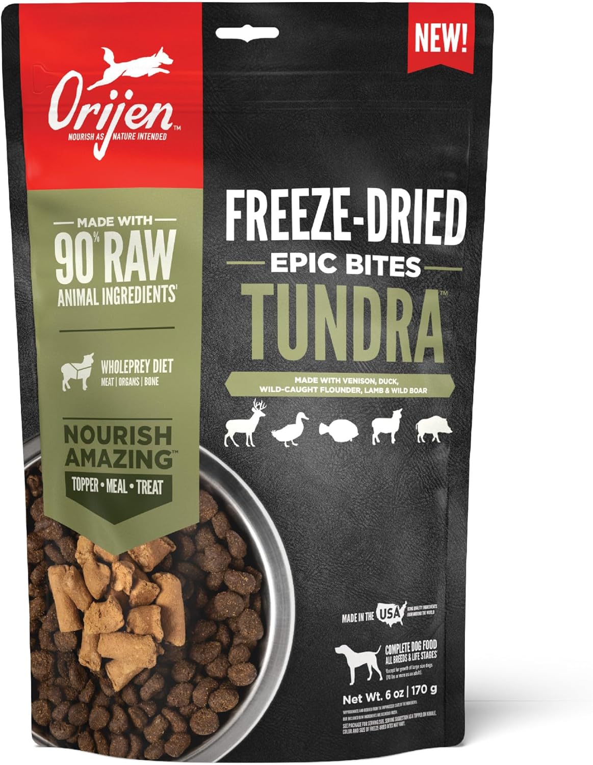 Orijen Freeze Dried Epic Bites Tundra 6oz.